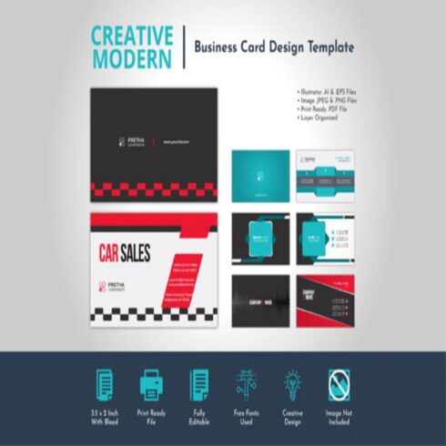 Business Card Design Template Bundle cover image.
