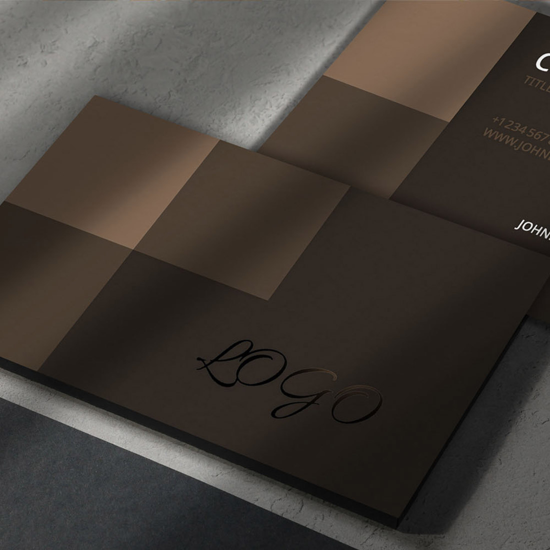 Elegant Dark Toned Business Card PSD Template for Professionals cover image.
