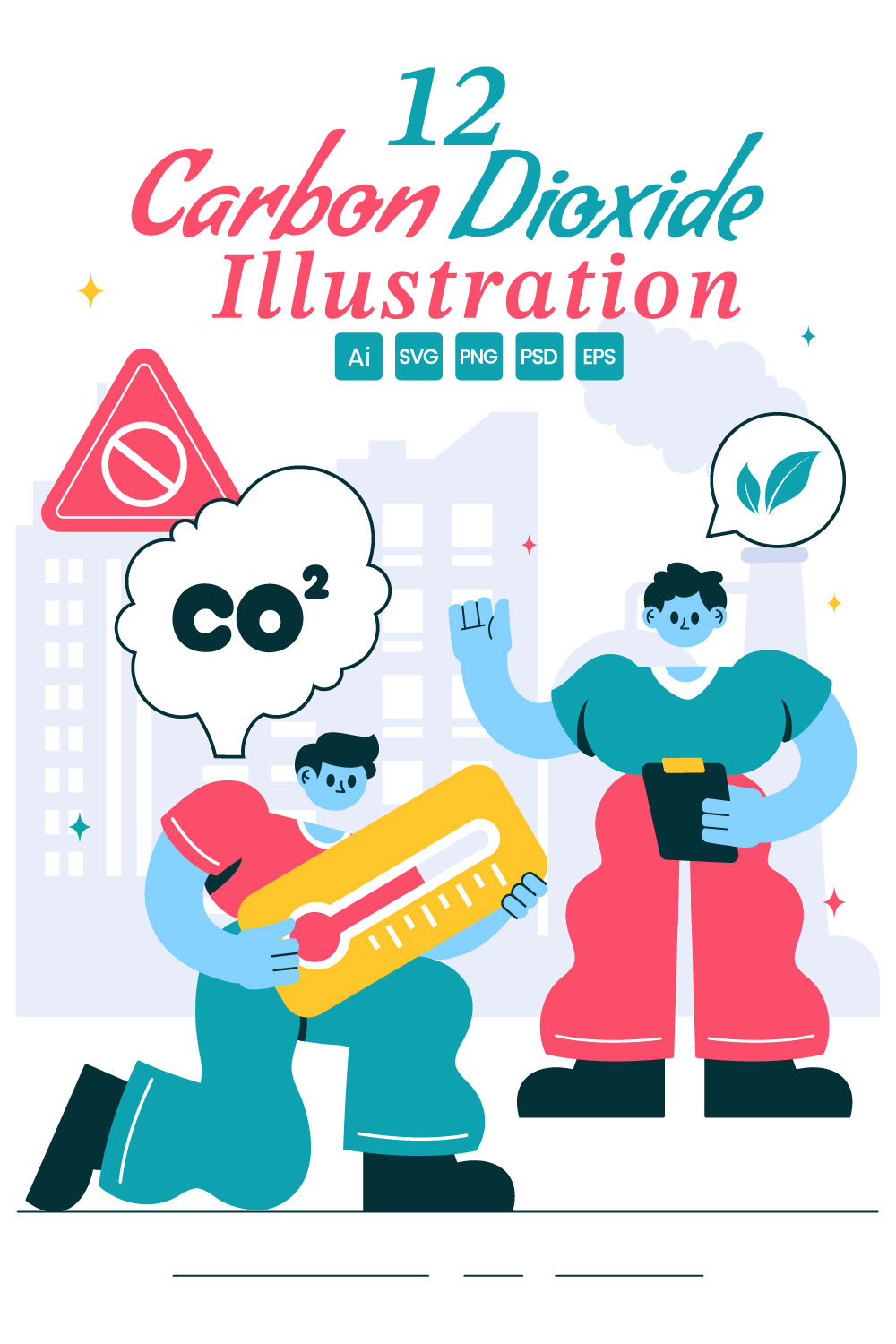 12 Carbon Dioxide or CO2 Illustration pinterest preview image.