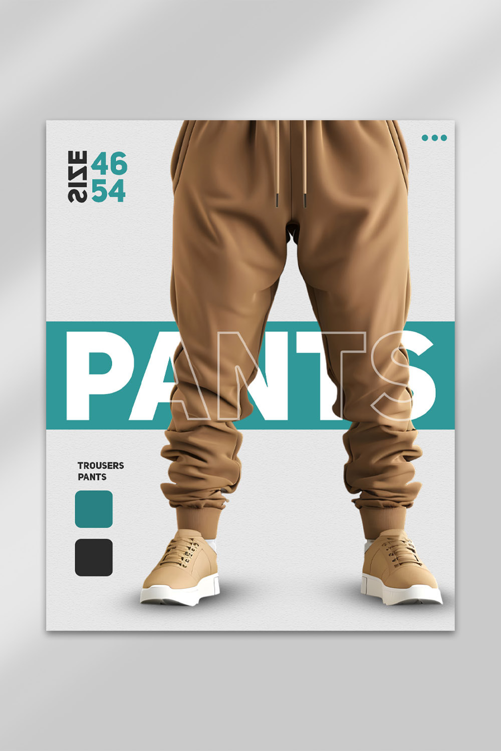 Urban Cargo Pants Instagram Post PSD Template pinterest preview image.