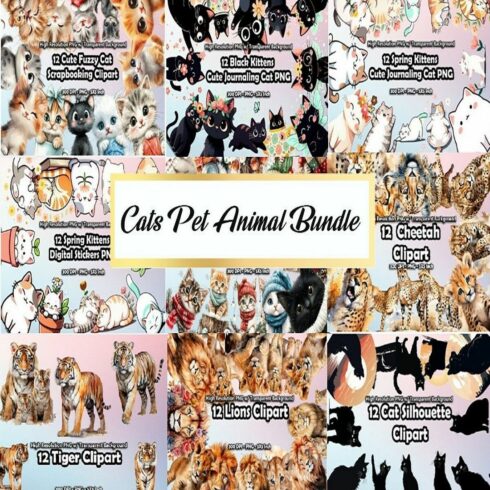Cats Pet Animal Bundle cover image.