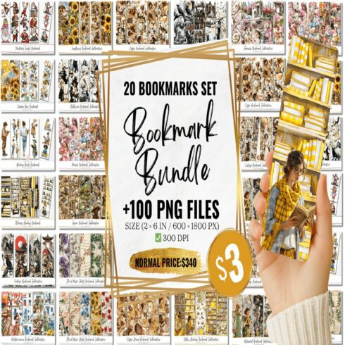 Bookmark PNG Sublimation Huge Bundle cover image.