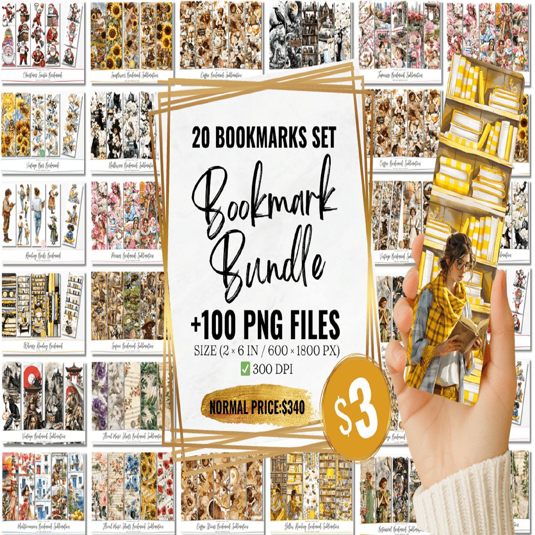 Bookmark PNG Sublimation Huge Bundle cover image.