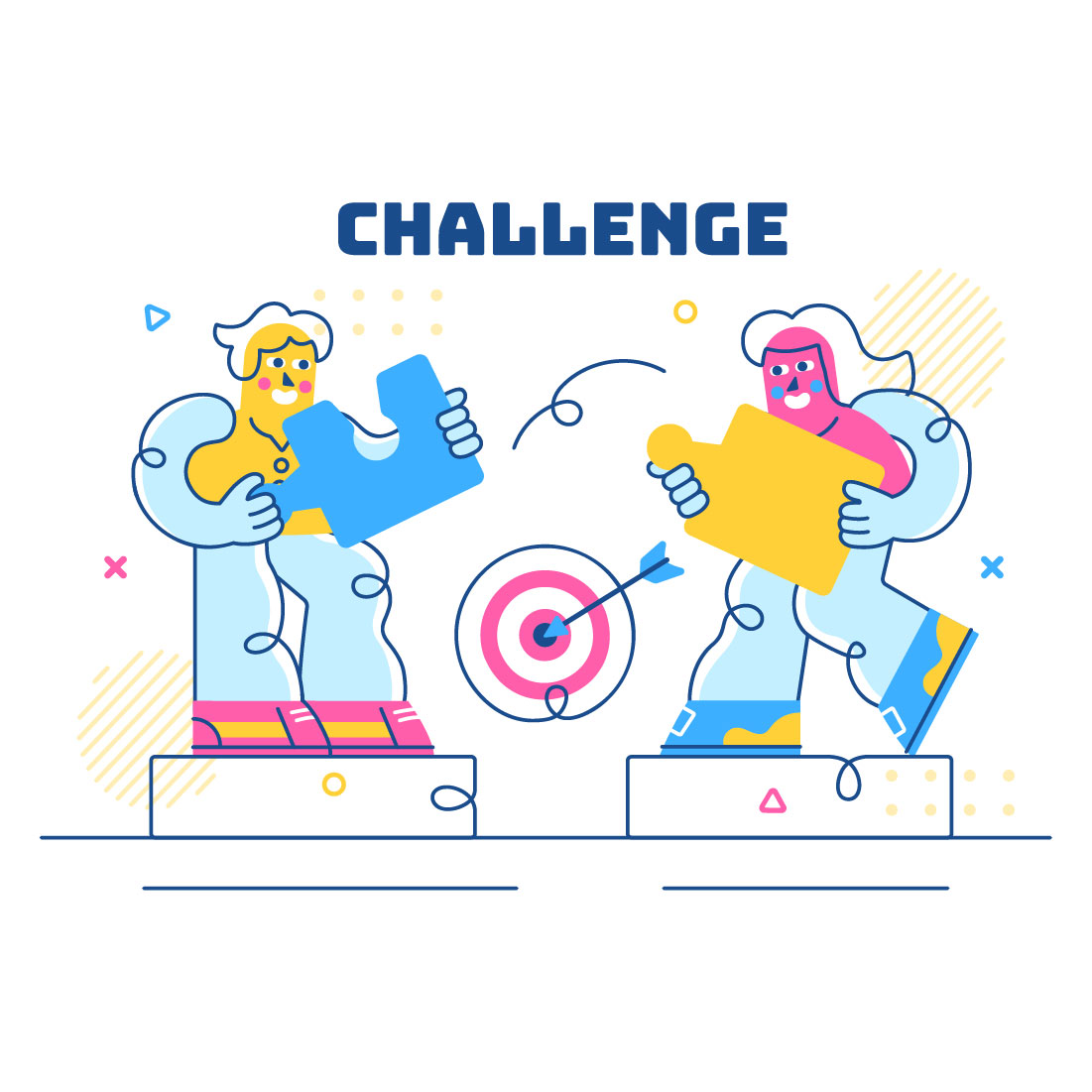 10 Business Challenge Illustration preview image.
