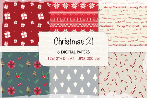 christmas 21 digital papers grap 584