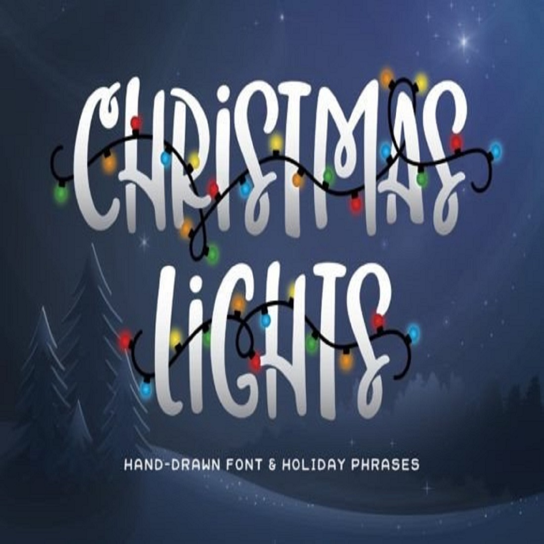 Christmas Lights Font cover image.