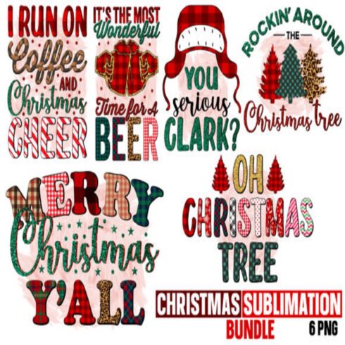 Christmas Sublimation Bundle Design cover image.