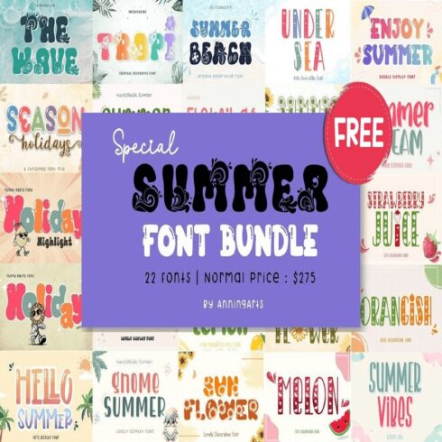 Special Summer Font Bundle cover image.