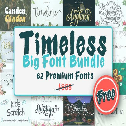 Timeless Big Font Bundle cover image.