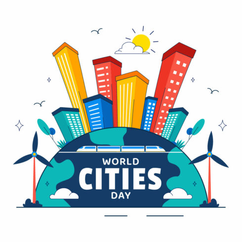 10 World Cities Day Illustration cover image.