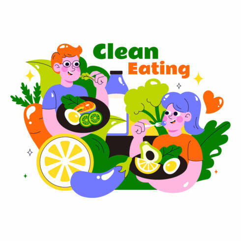 10 Clean Eating Illustration cover image.