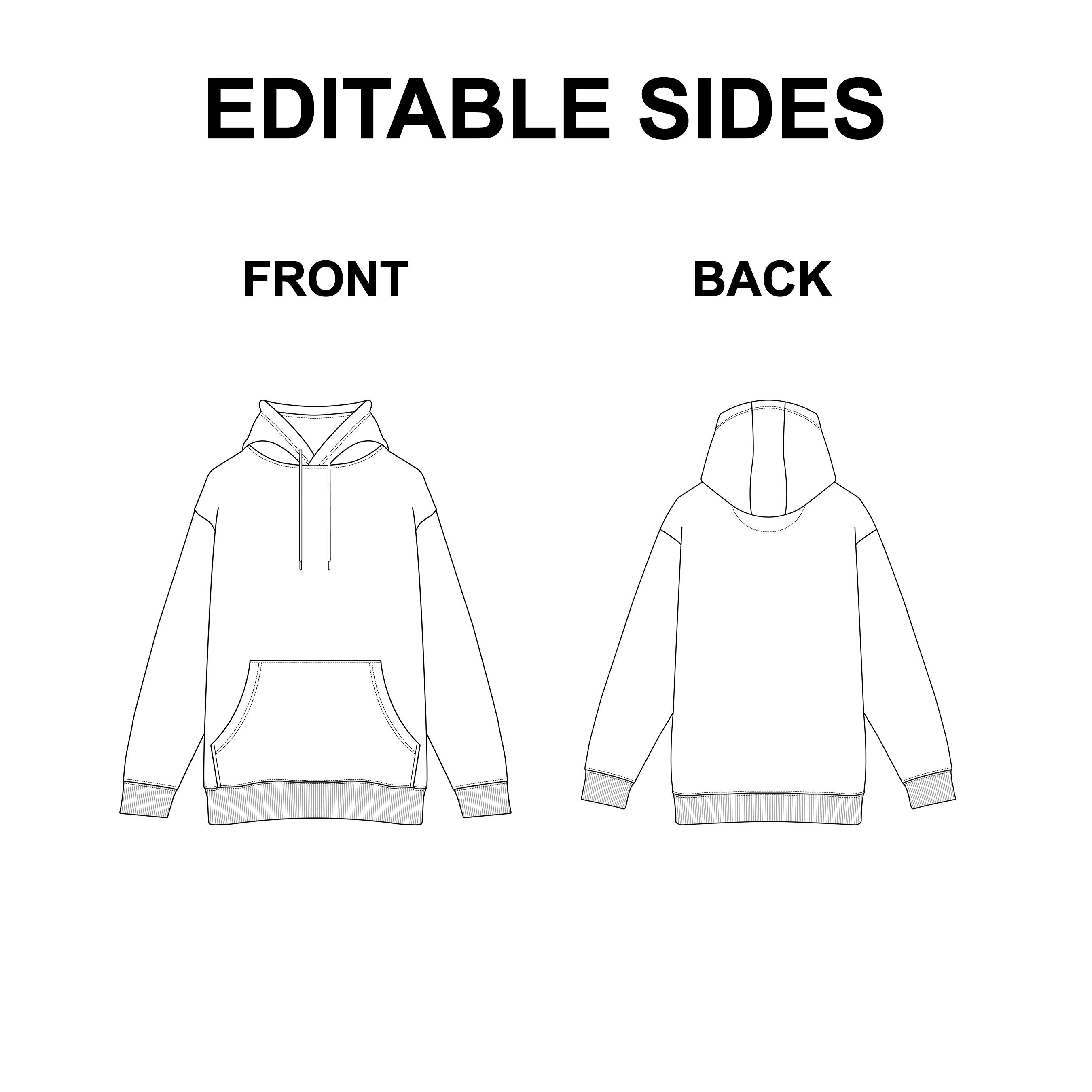 Hoodie Flat Fashion Template preview image.