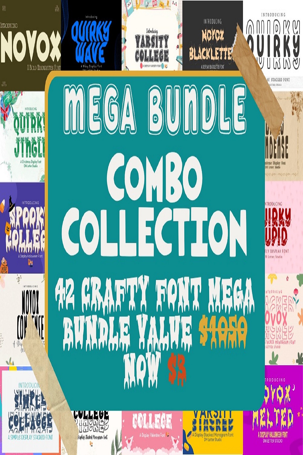 Wonderful Watercolor Clipart Big Bundle pinterest preview image.