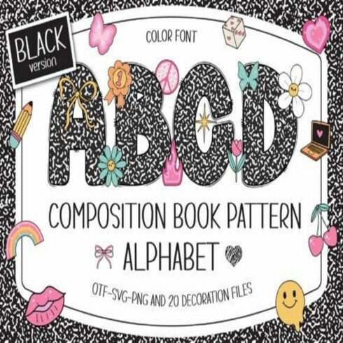 Composition Book Pattern Font cover image.