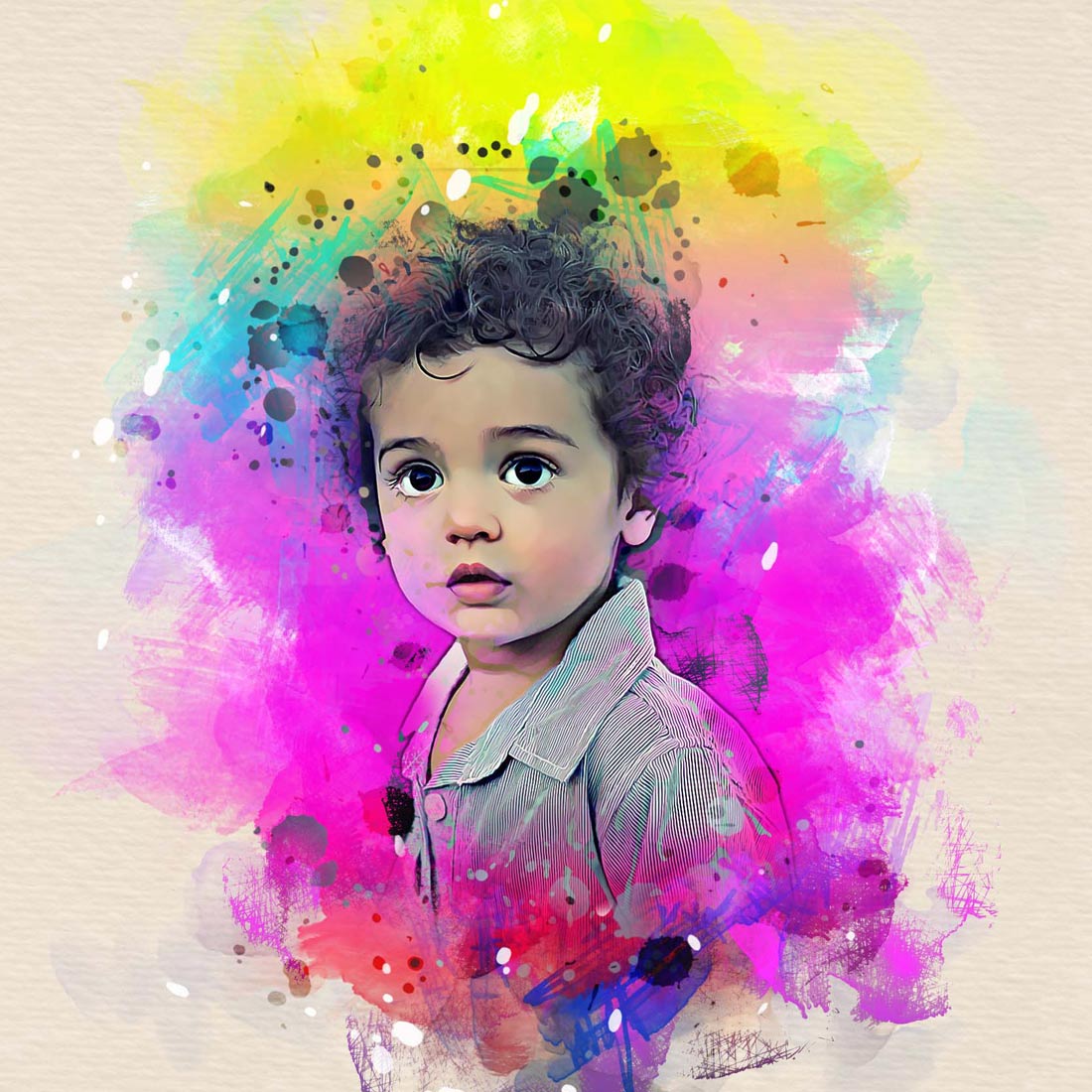 Watercolor Art Photoshop action cover image.