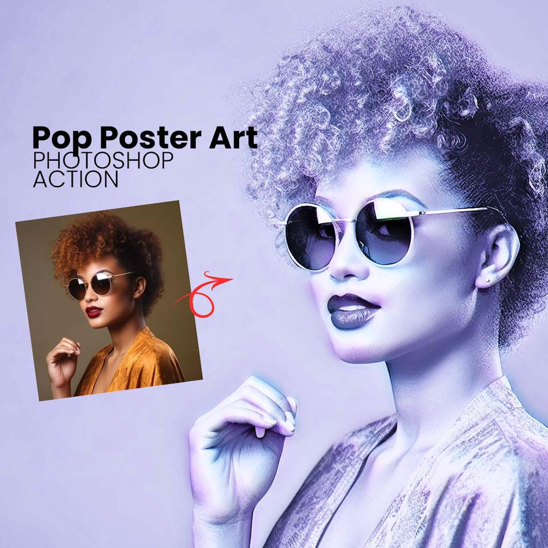 Blue LEDs Effect Photoshop Action cover image.
