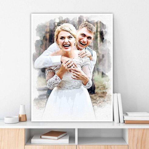 Wedding Watercolor Painting Effect cover image.
