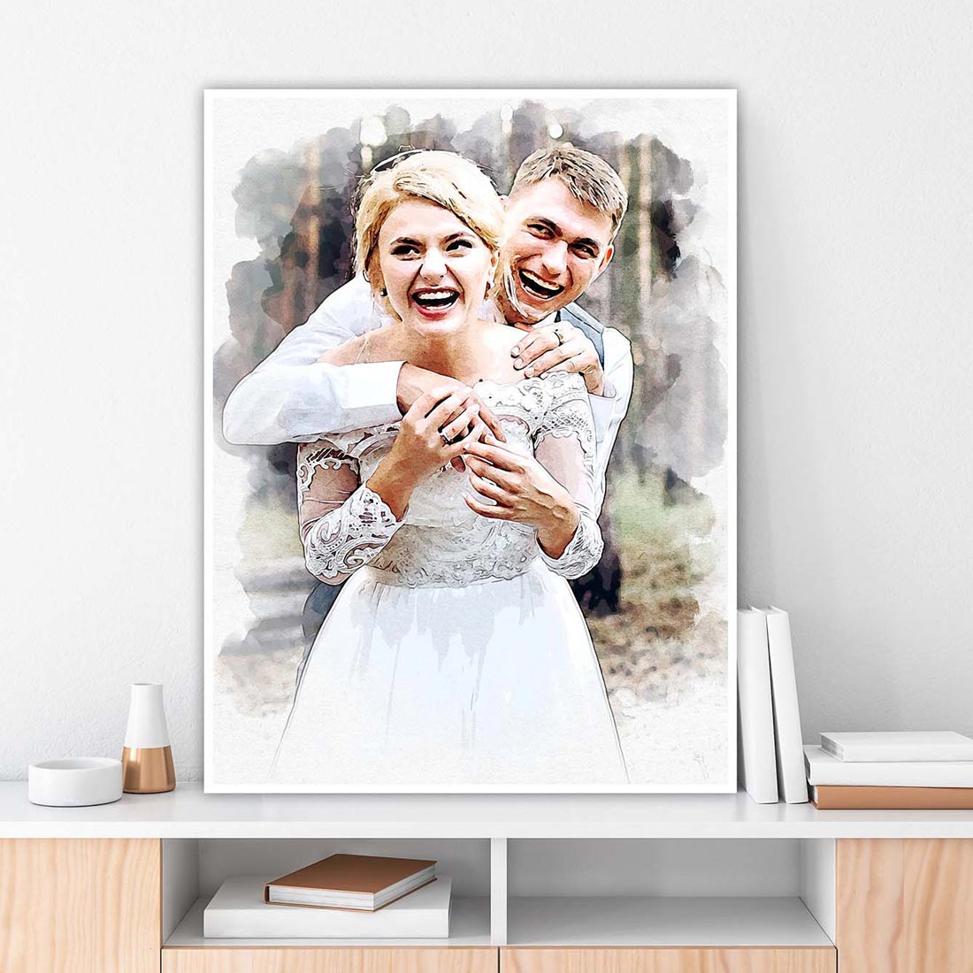 Wedding Watercolor Painting Effect cover image.