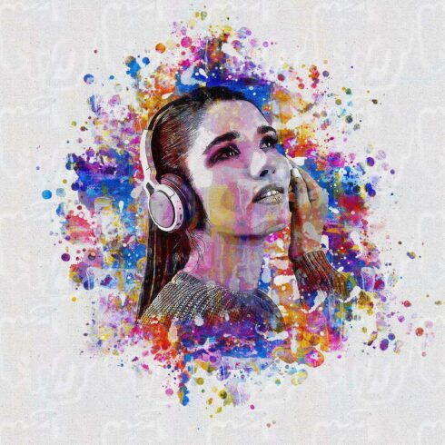 Canvas Brush Art Photoshop Action cover image.