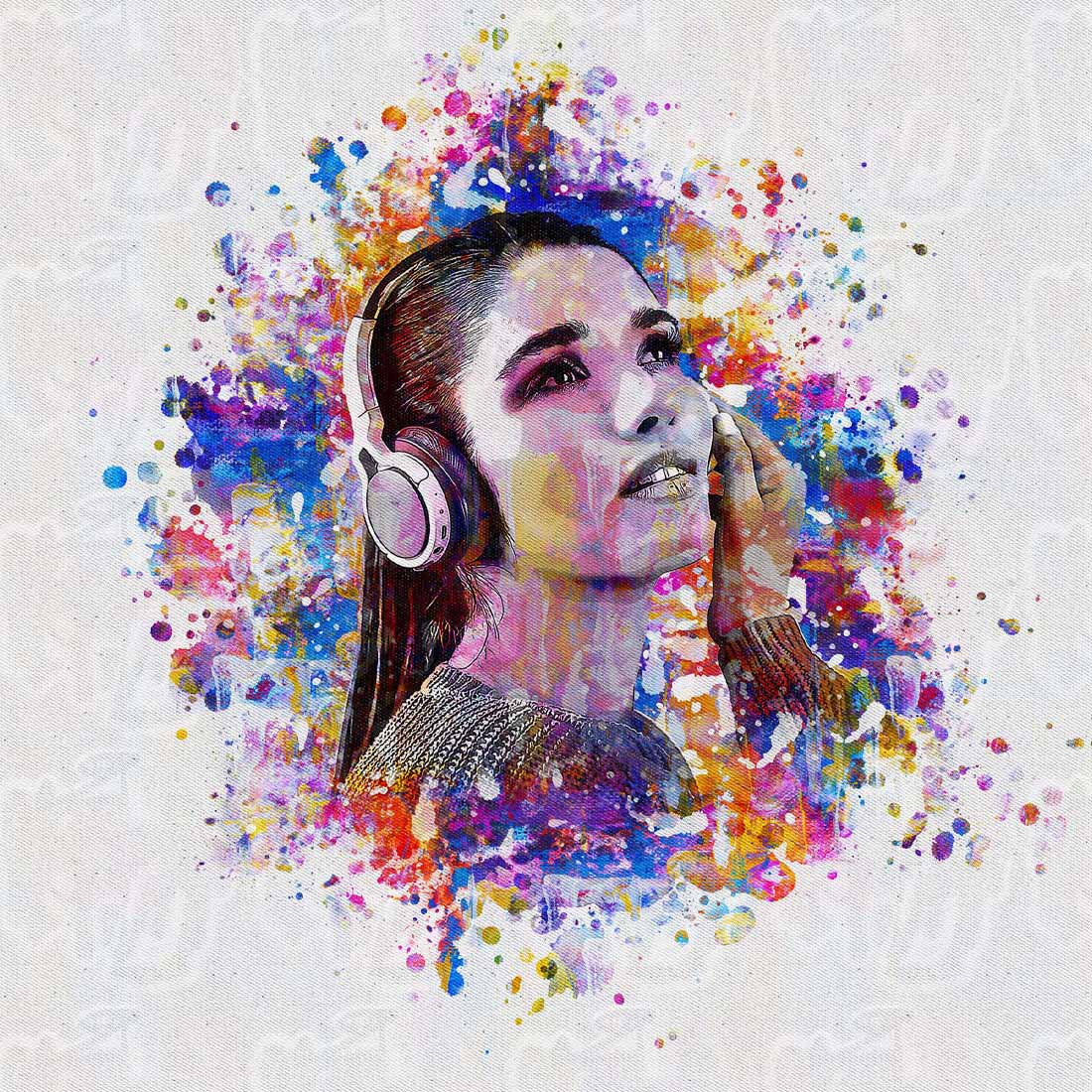 Canvas Brush Art Photoshop Action cover image.