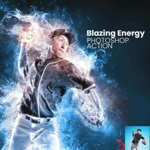 Blazing Energy Photo Effect Action cover image.