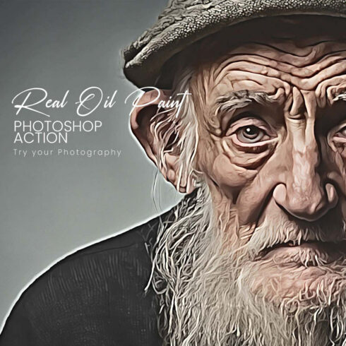 Real Oil Paint Photo Action cover image.