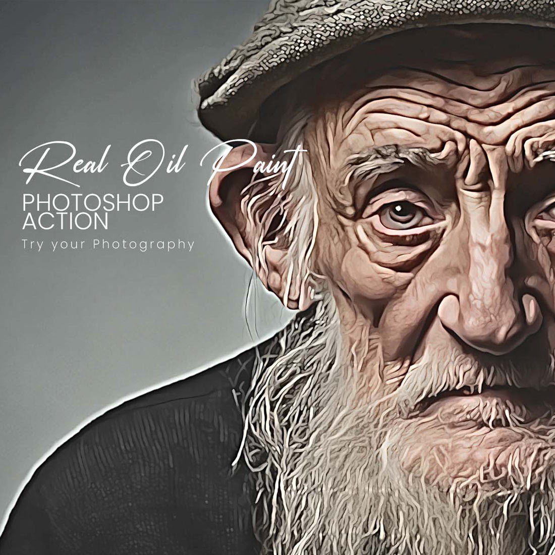 Real Oil Paint Photo Action cover image.