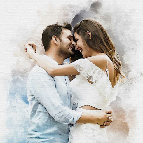 Wedding Watercolor Brush Art Effect cover image.