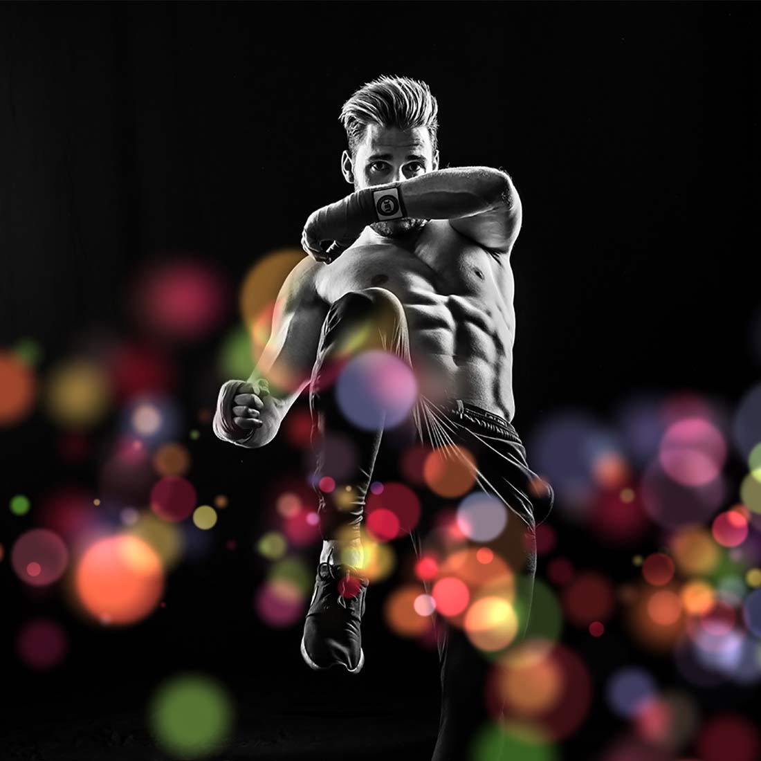 Photoshop Broken Glow Light Overlay preview image.
