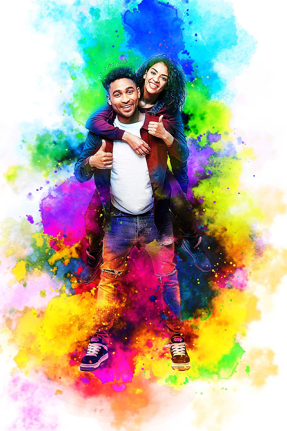 Spectrum Elegance Photoshop Action pinterest preview image.
