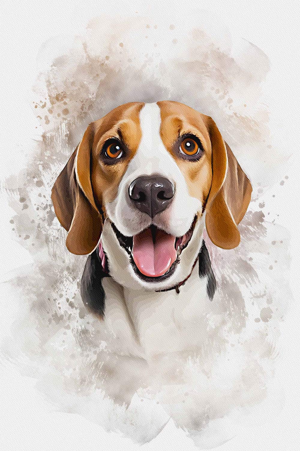 Custom Watercolor Pet Template pinterest preview image.
