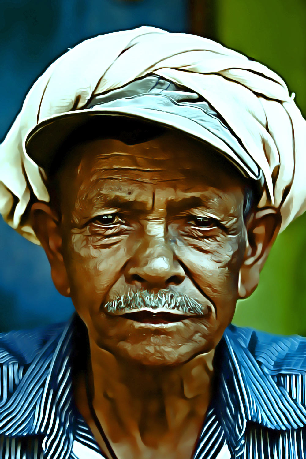 Real Oil Paint Photo Action pinterest preview image.