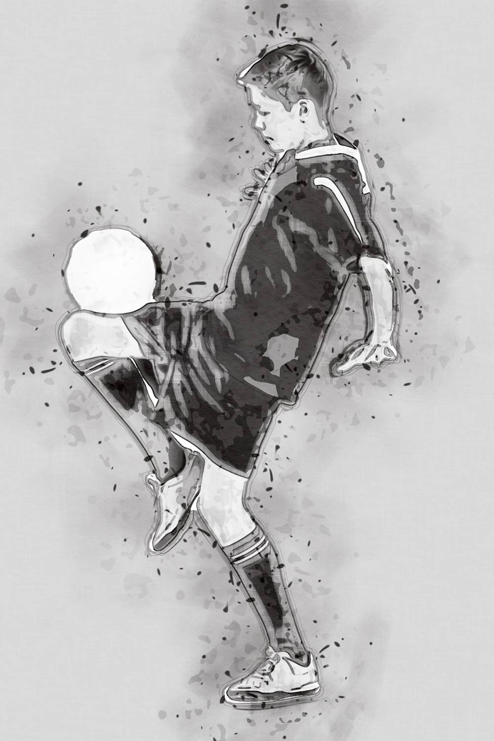 Modern Ink Art Photoshop Action pinterest preview image.