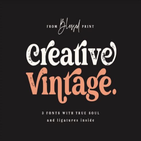 Creative Vintage Font cover image.
