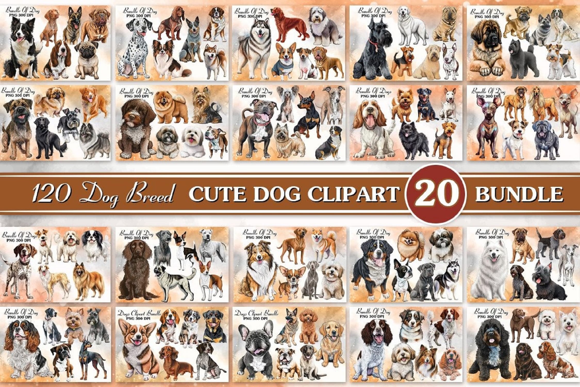 cute dog sublimation clipart bundle bundles 72147062 1 470