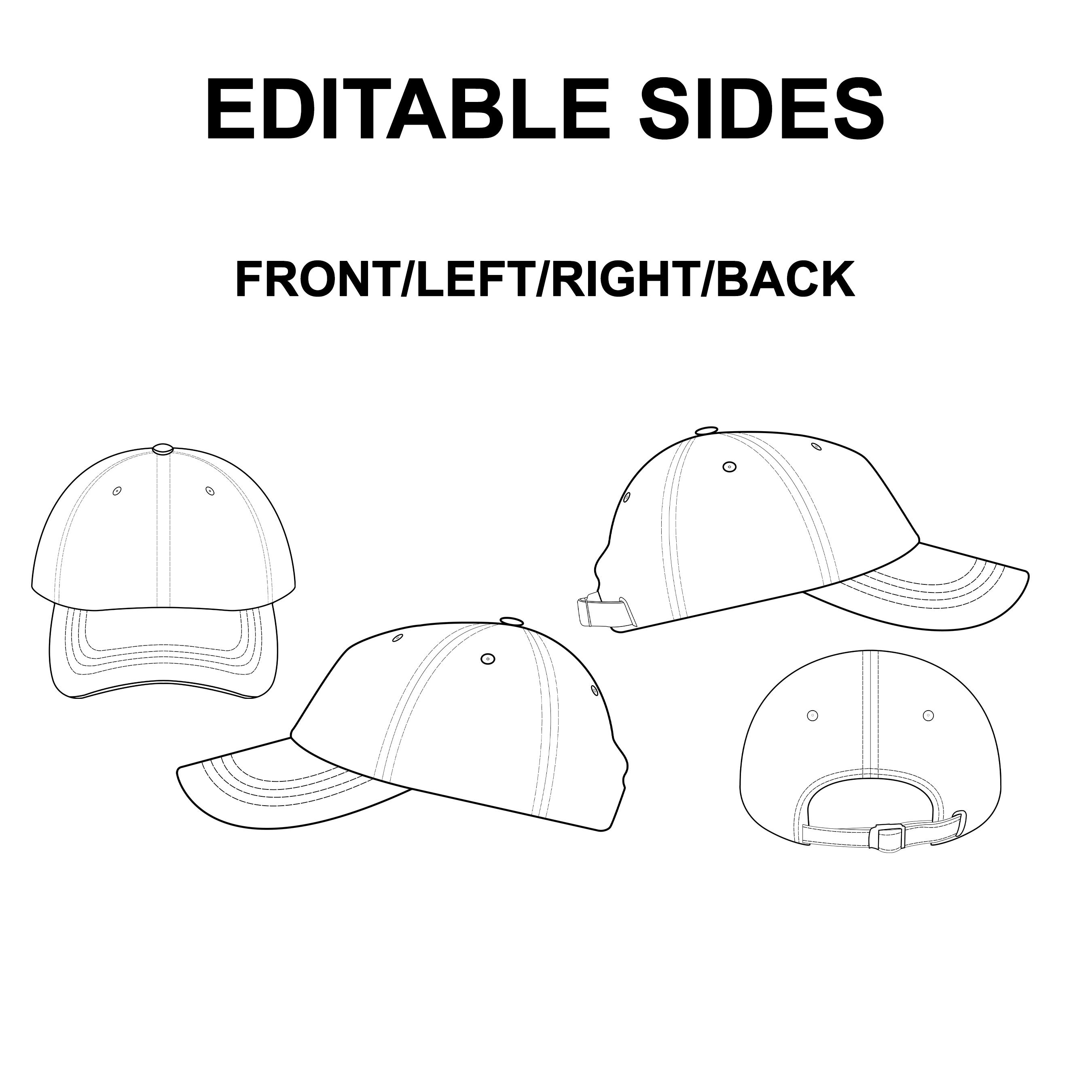 Dad Cap Tech Pack Flat Mockup preview image.