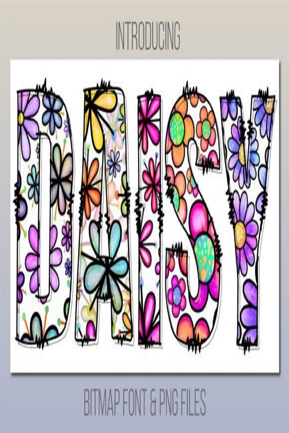 Daisy Font pinterest preview image.