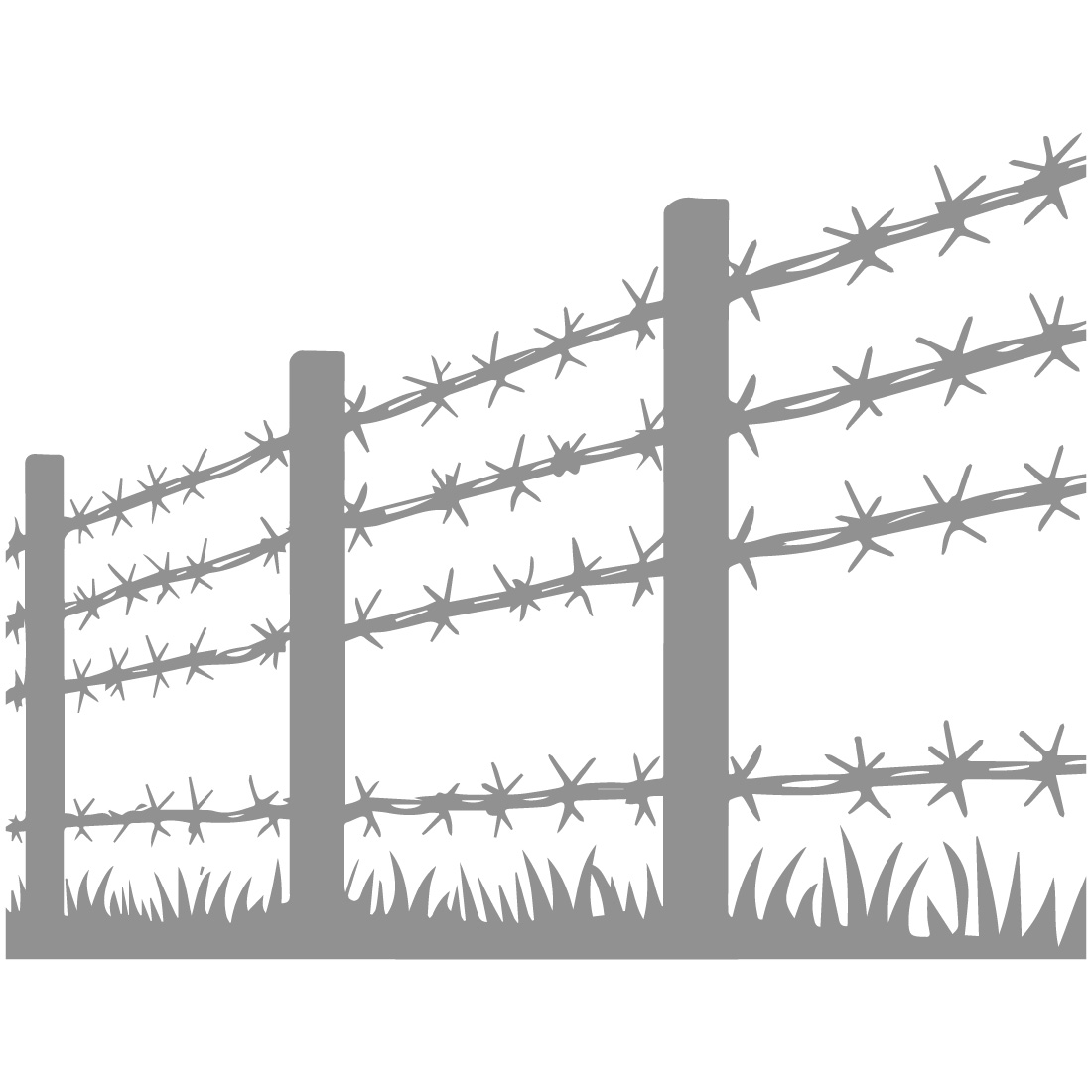 Barbed Wire Fence Silhouette Illustration cover image.