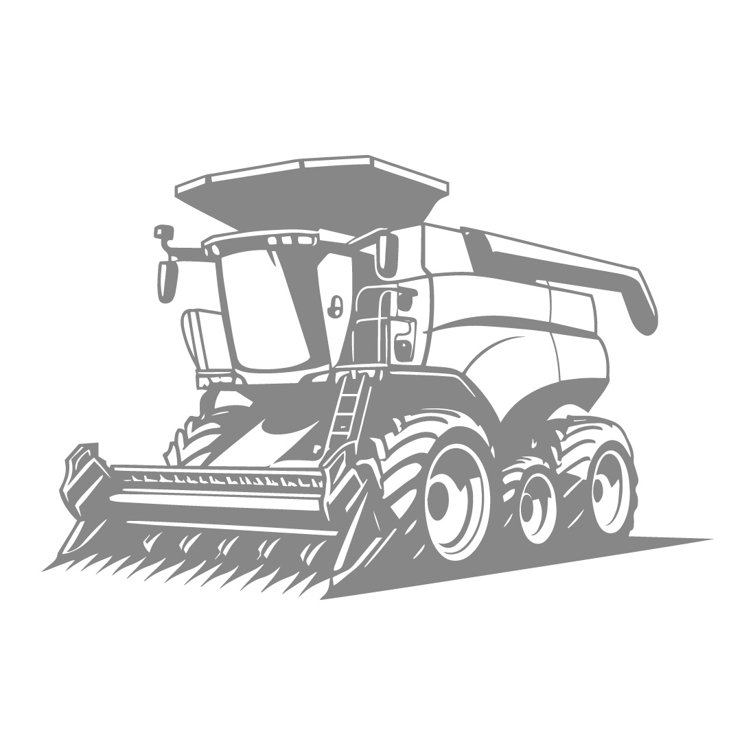 Modern Combine Harvester Vector Illustration cover image.