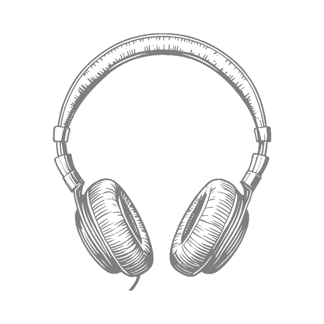 Vintage Headphones Sketch Illustration cover image.