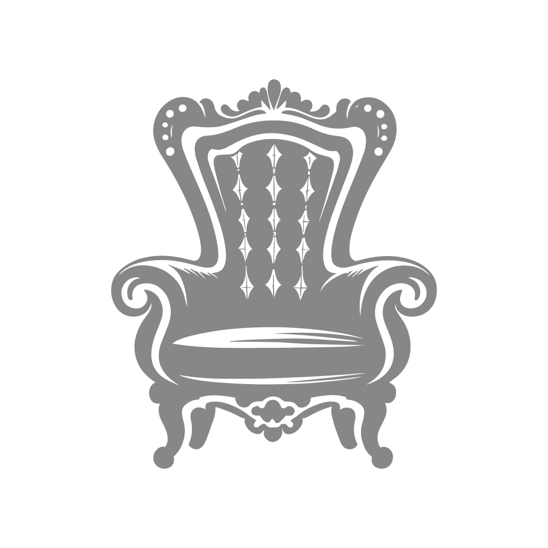 Vintage Royal Armchair Illustration preview image.