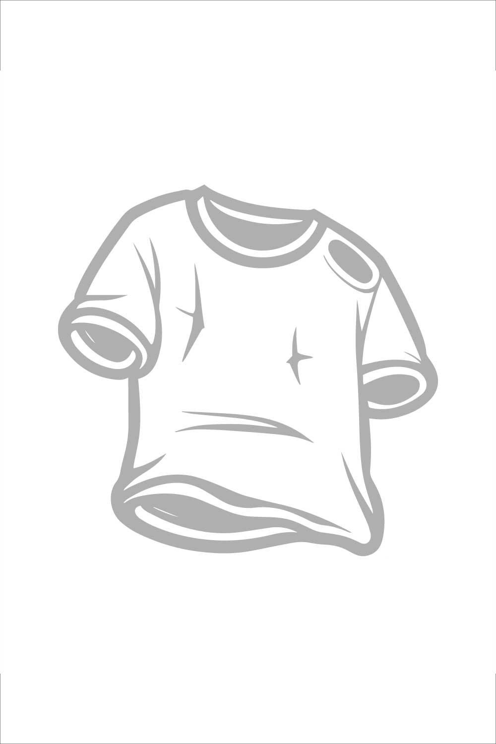 Cartoon-Style T-Shirt Illustration pinterest preview image.