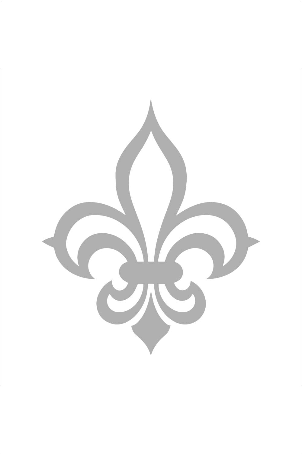 Fleur-de-Lis Symbol Vector pinterest preview image.
