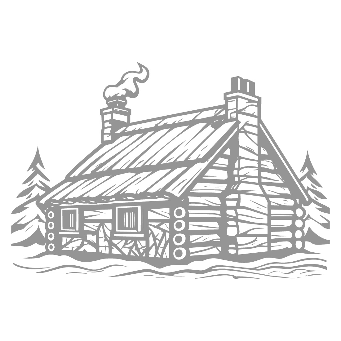 Rustic Log Cabin in the Woods cover image.