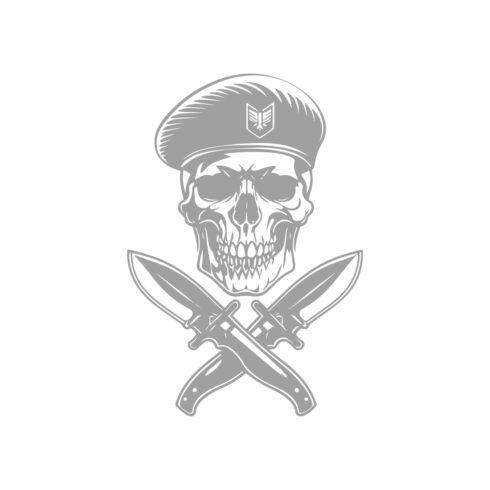 Skull Commando Emblem with Crossed Tactical Knives cover image.