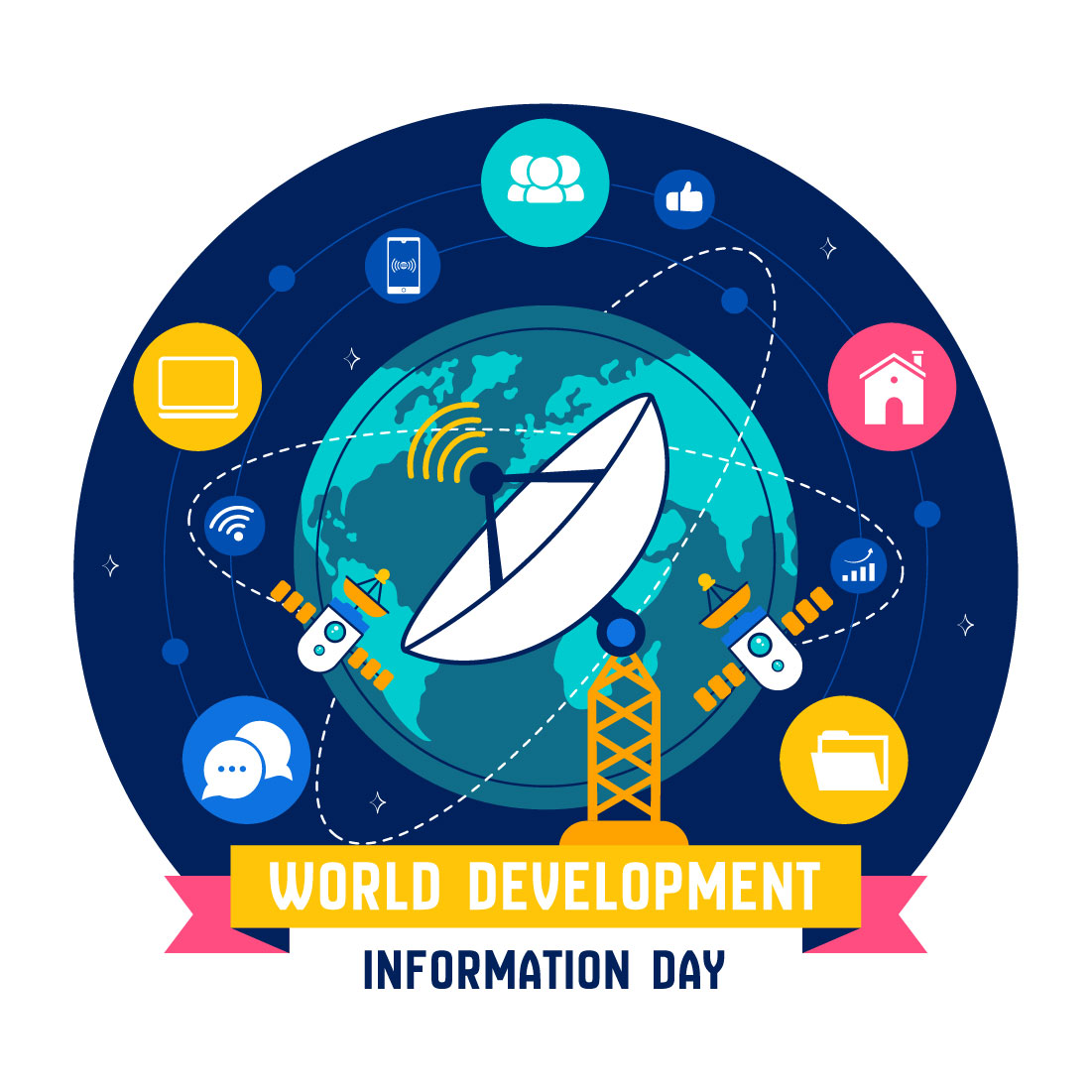 10 World Development Information Day Illustration preview image.
