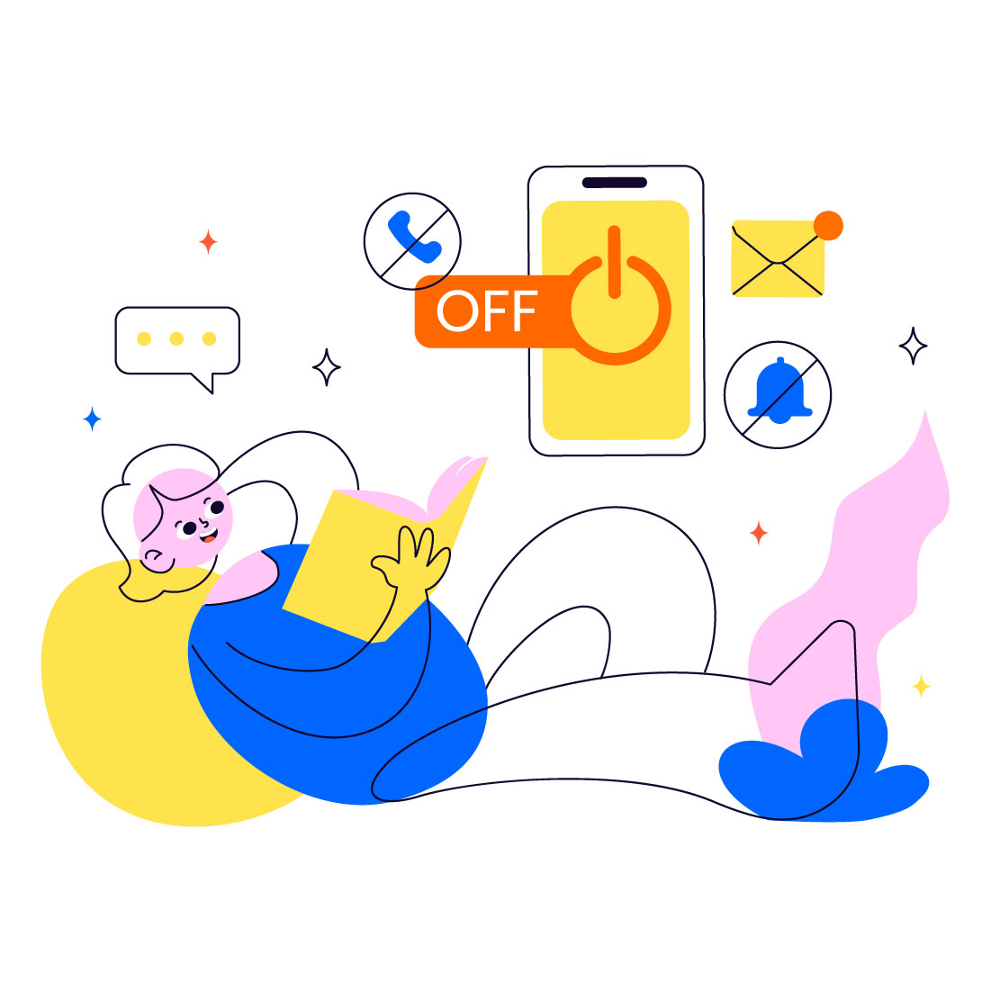 10 Digital Detox Illustration preview image.
