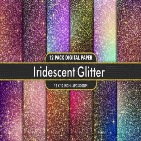 Digital Paper Glitter Iridescent Texture cover image.
