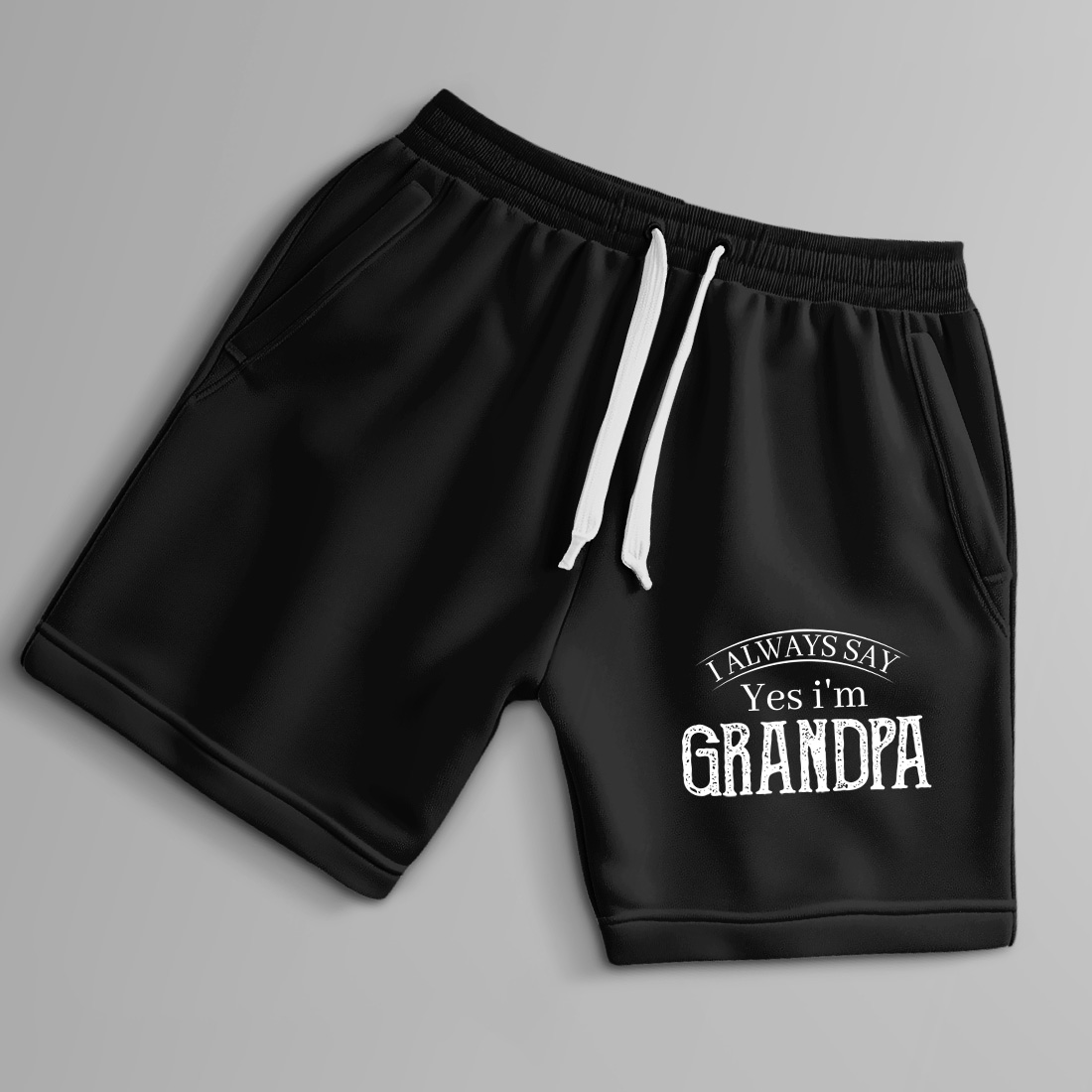 distressed style grandpa typography for gifts and apparel. graphic design. 9 black shorts up 432