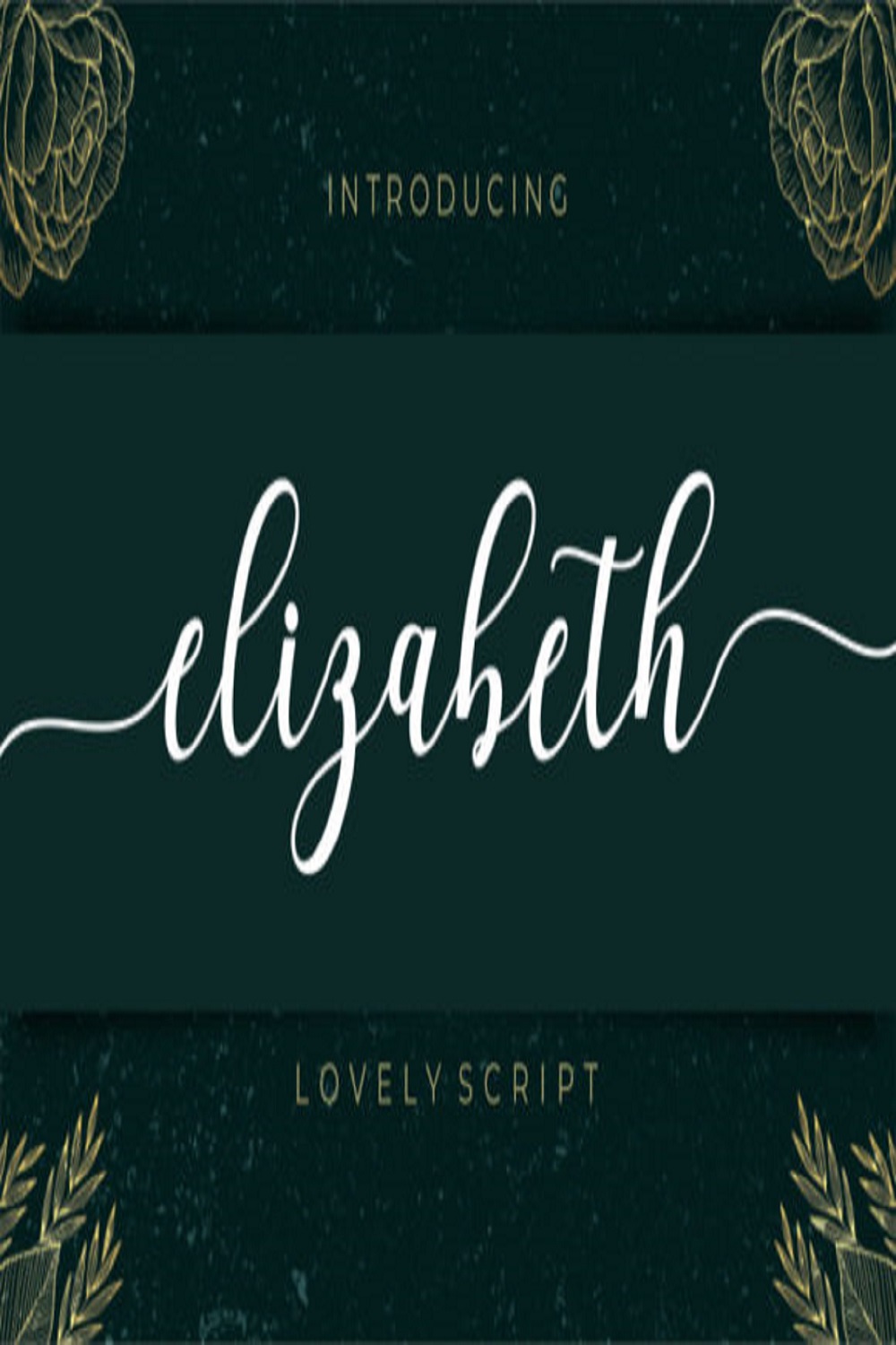Elizabeth Font pinterest preview image.
